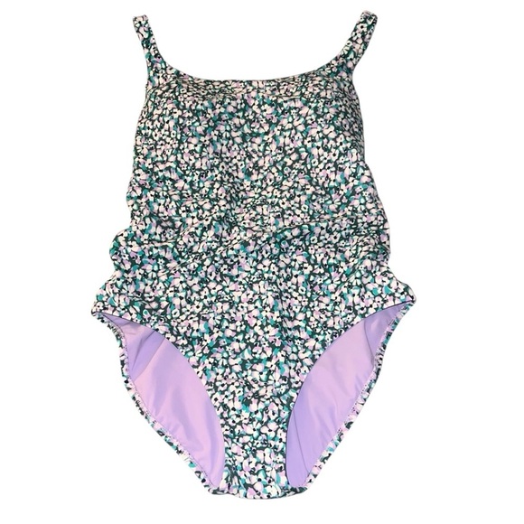 NWT Athleta Hermosa One Piece Swimsuit Floral Print Camo Flora Gables Medium - Picture 3 of 11